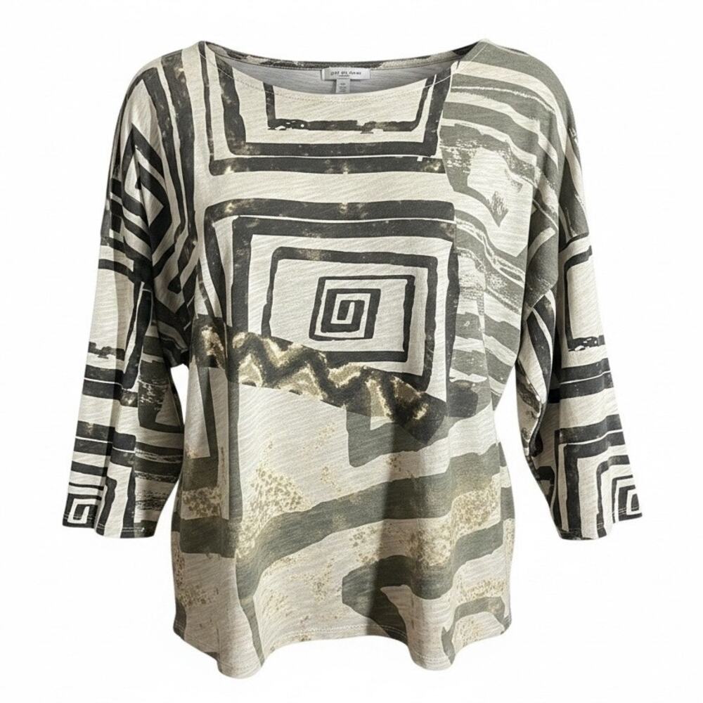 Erin London Abstract Multicolor Design Cotton Top Size Small NWOT